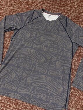Saxx x Andy Everson quest quick dry mesh base layer long sleeve crewneck medium
